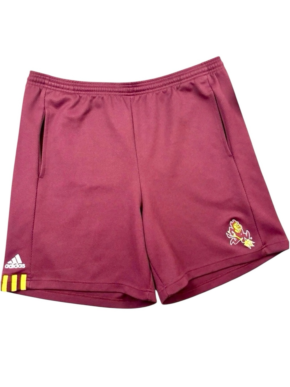 AdidasMen's Maroon Arizona State Sun Devils Drawstring Woven Training Shorts (L)